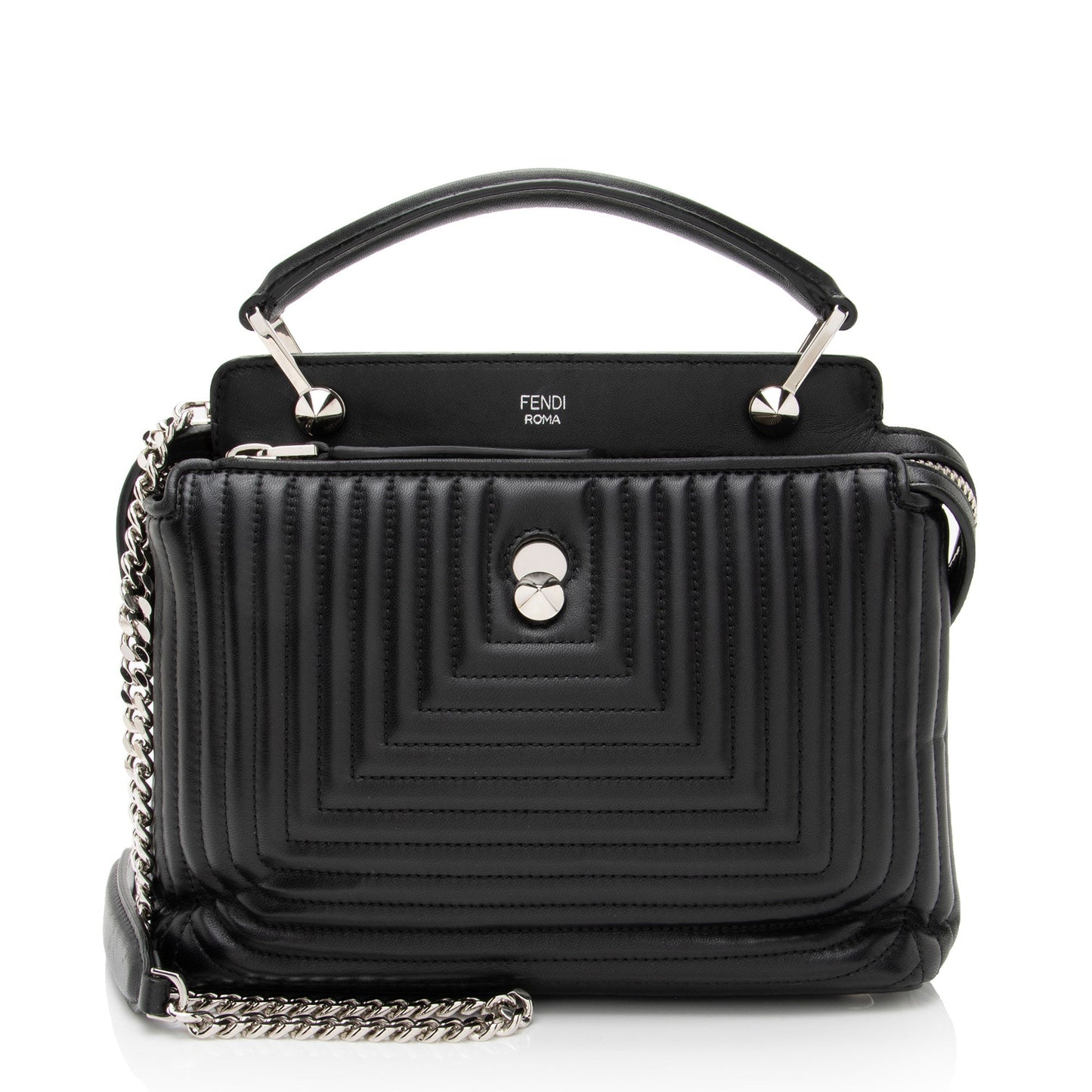 Fendi Quilted Leather Dotcom Small Shoulder Bag