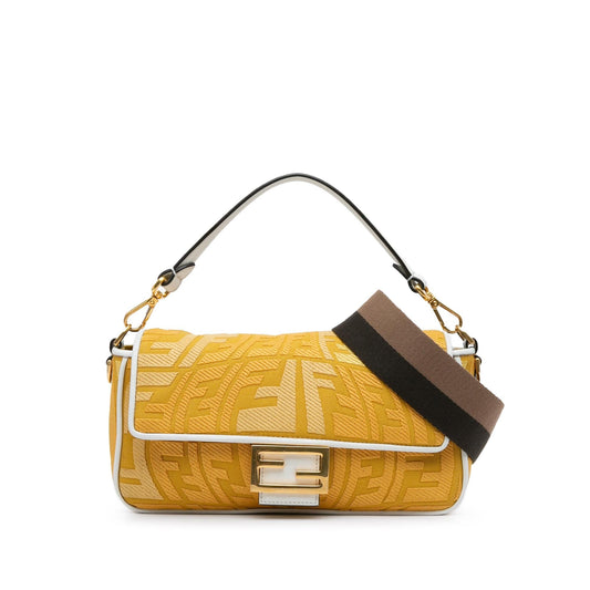 Fendi Sarah Coleman FF Canvas Fisheye Baguette Satchel (SHG-jIeRtT)