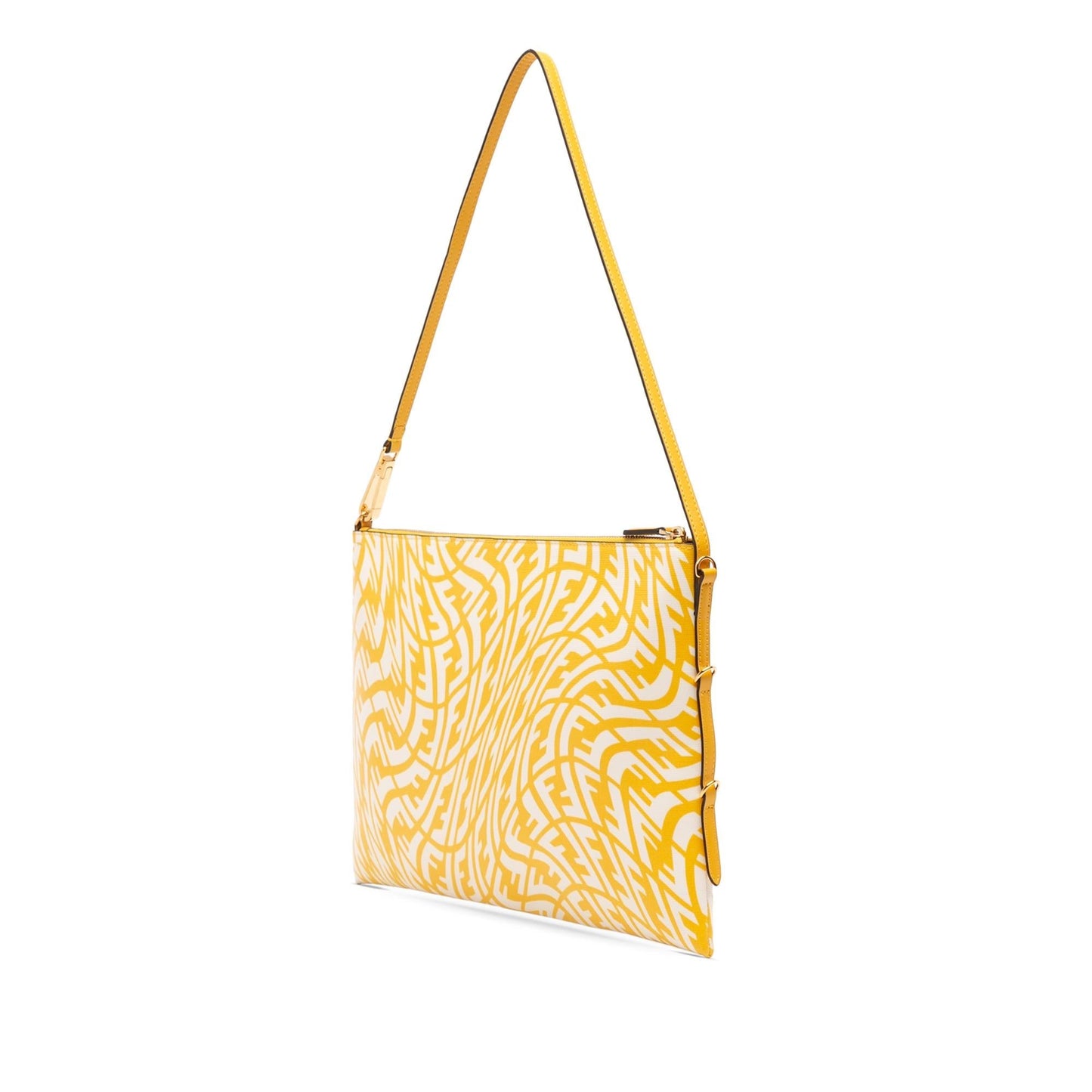 Fendi Sarah Coleman Zucca Coated Canvas Vertigo Shoulder Bag