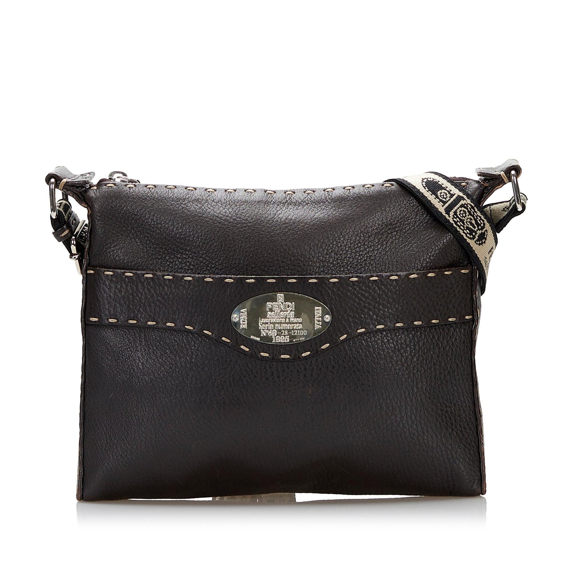 Fendi Selleria Leather Crossbody Bag