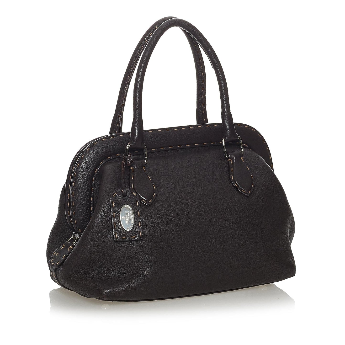 Fendi Selleria Leather Handbag (SHG-37727)