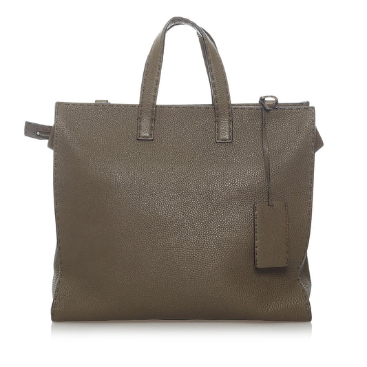 Fendi Selleria Leather Satchel (SHG-33374)