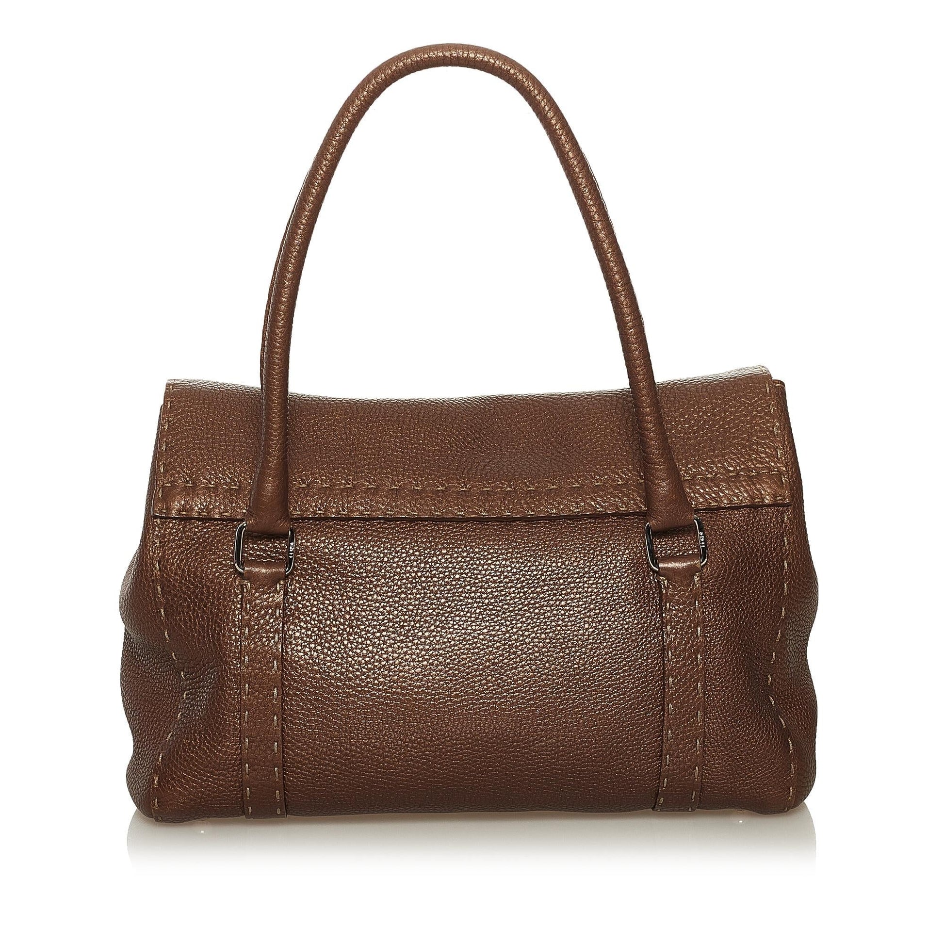 Fendi Selleria Linda Leather Handbag