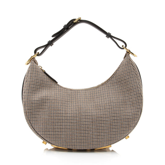 Fendi Fabric Small Fendigraphy Charm Hobo