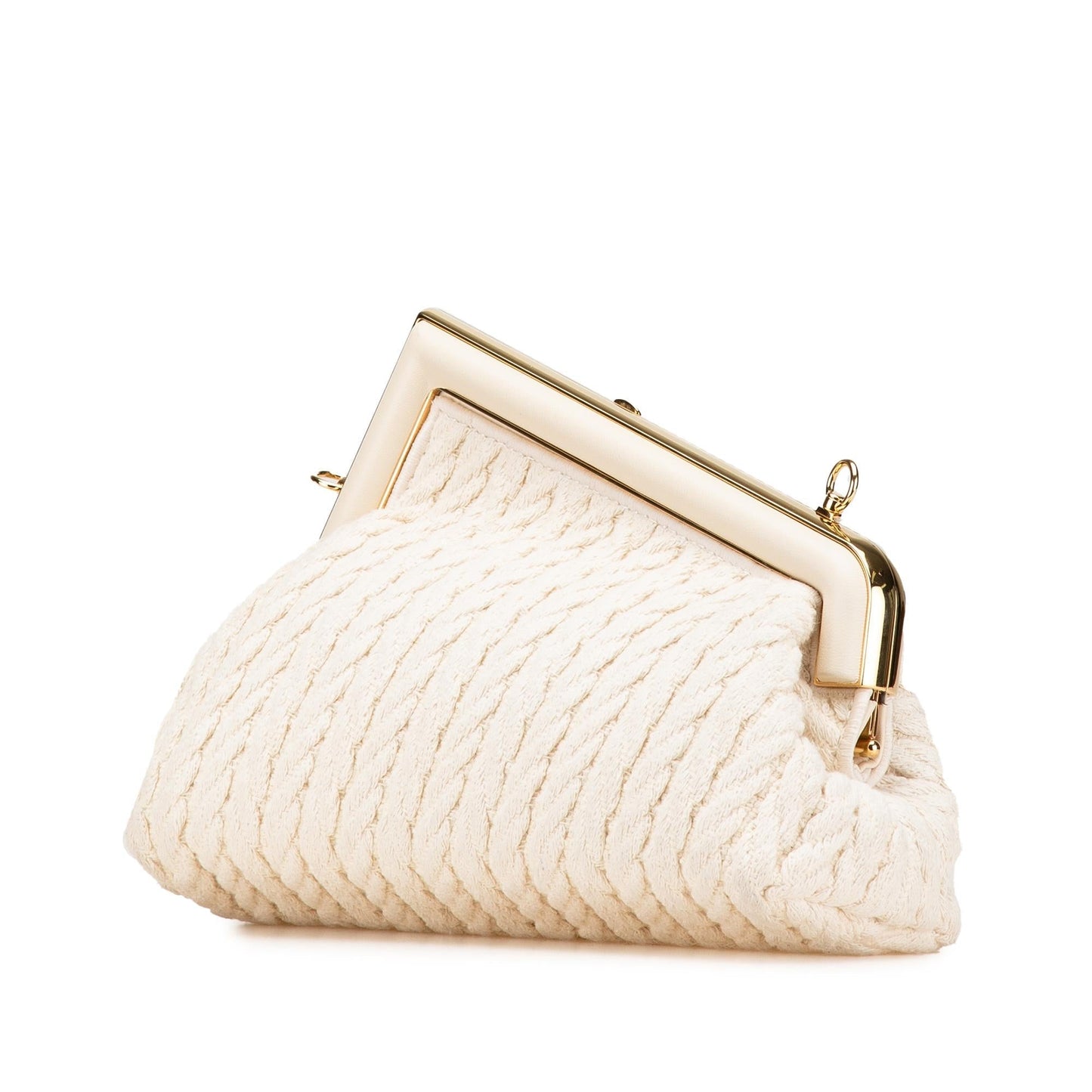 Fendi Mini Zucca Embossed Leather Baguette Satchel