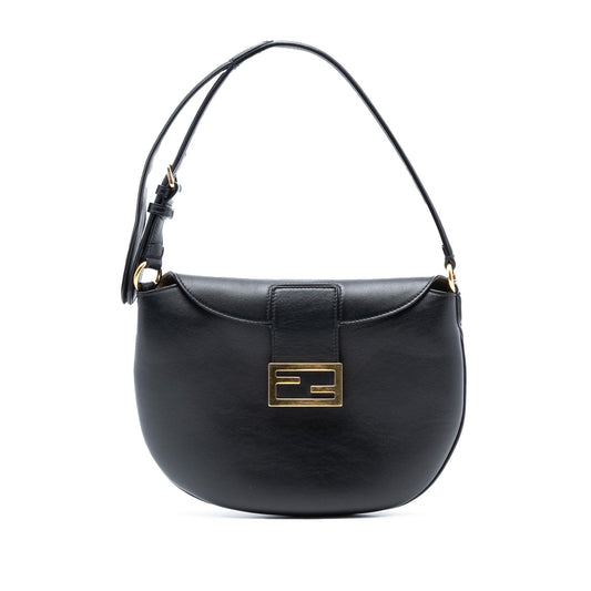 Fendi Small Leather Croissant Hobo Bag