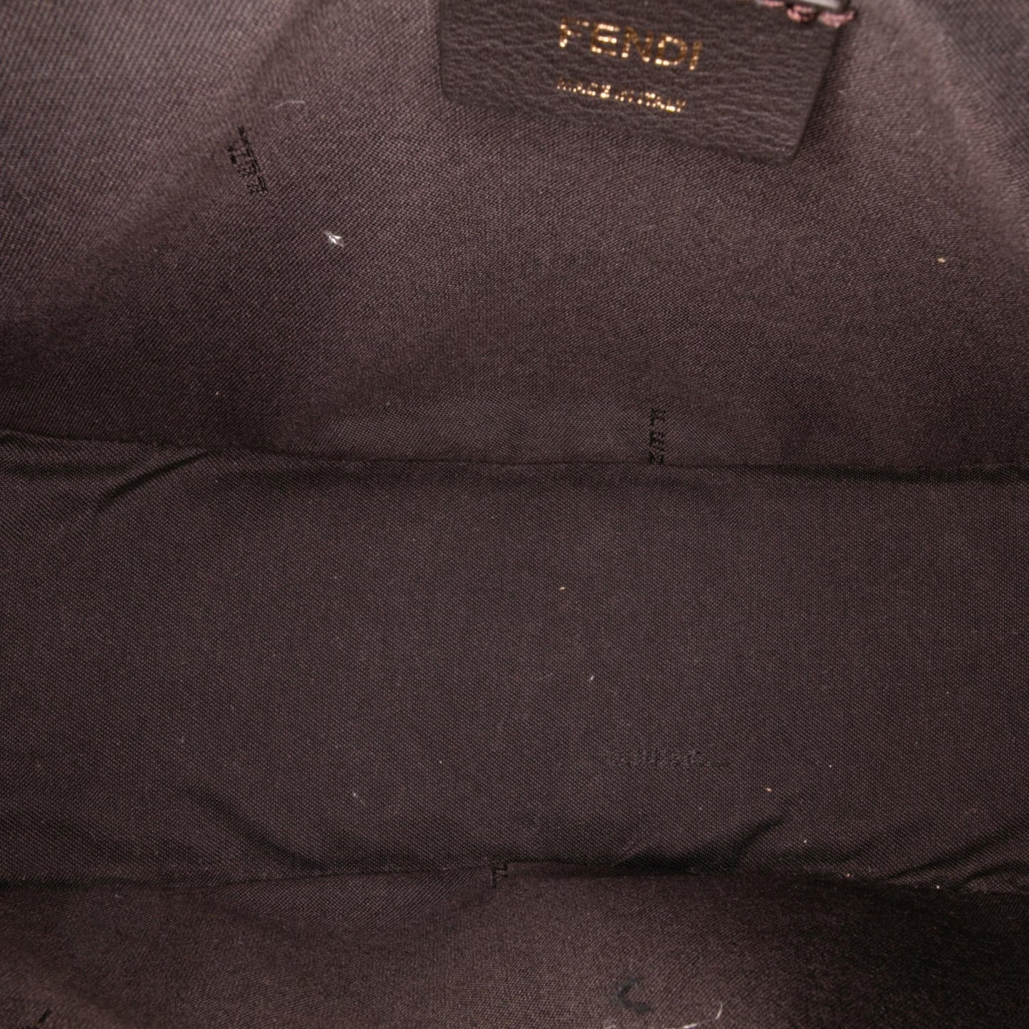 Fendi Zucca Embroidered Canvas Baguette Satchel