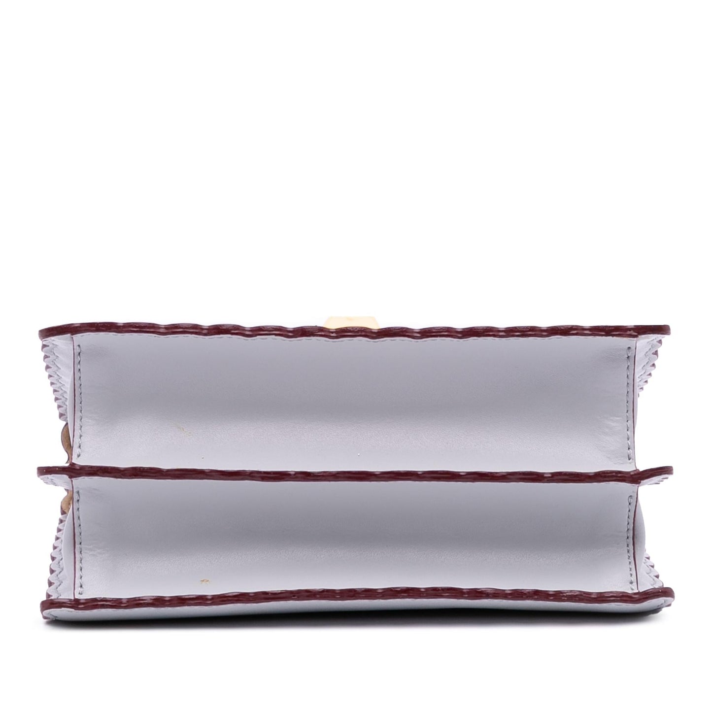 Fendi Small Leather Studded Scalloped Kan I
