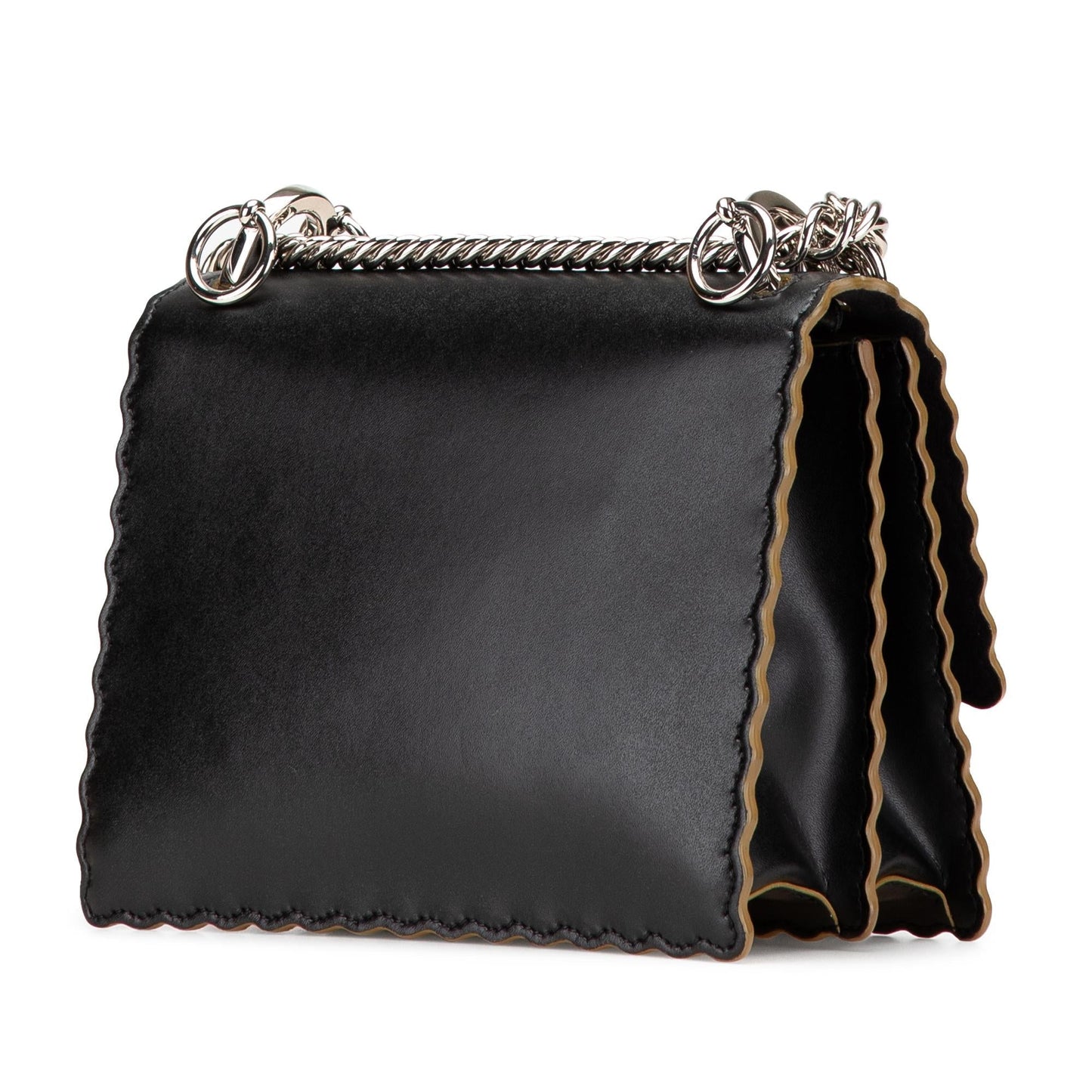 Fendi Small Scalloped Leather Kan I Crossbody