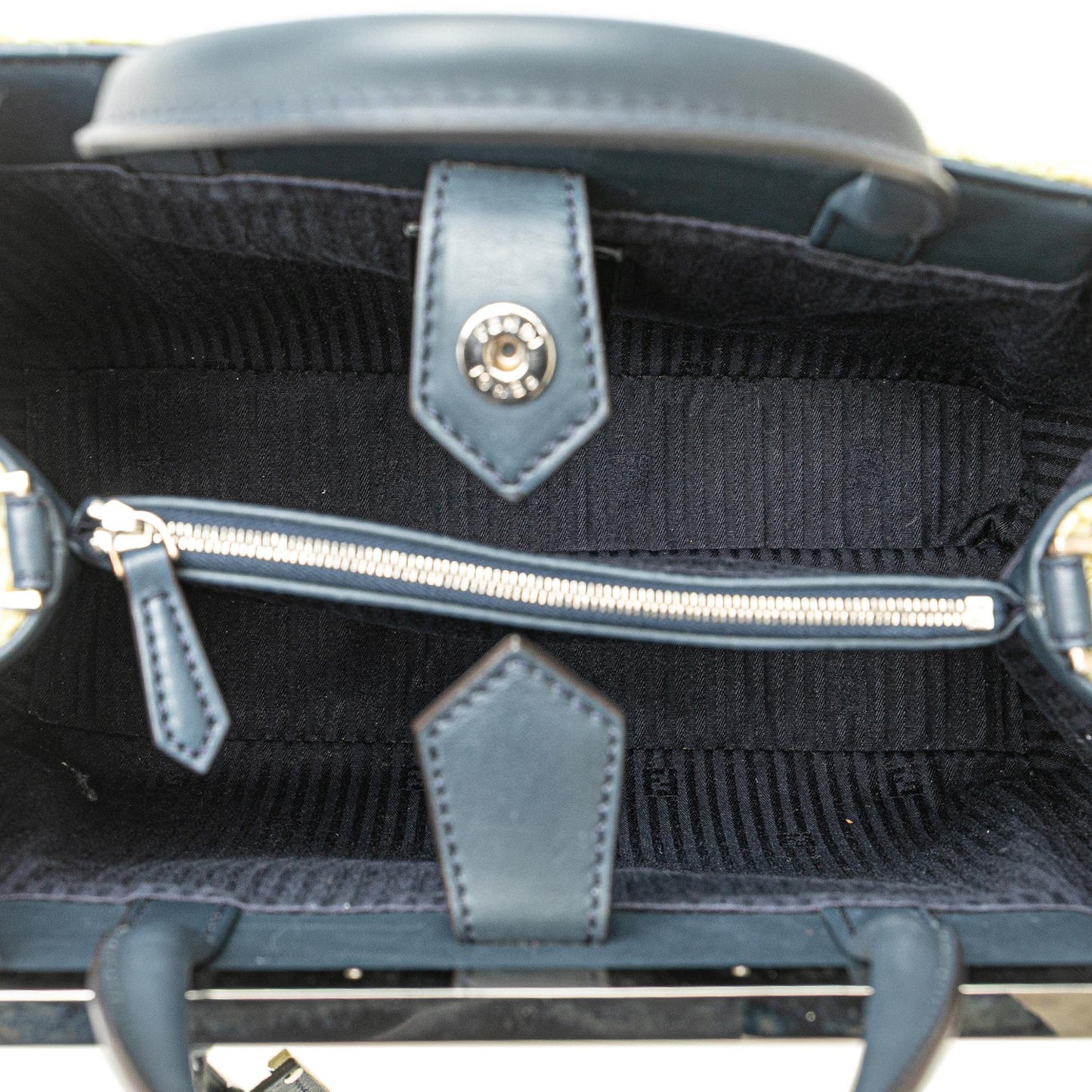 Fendi Large Denim Baguette Satchel