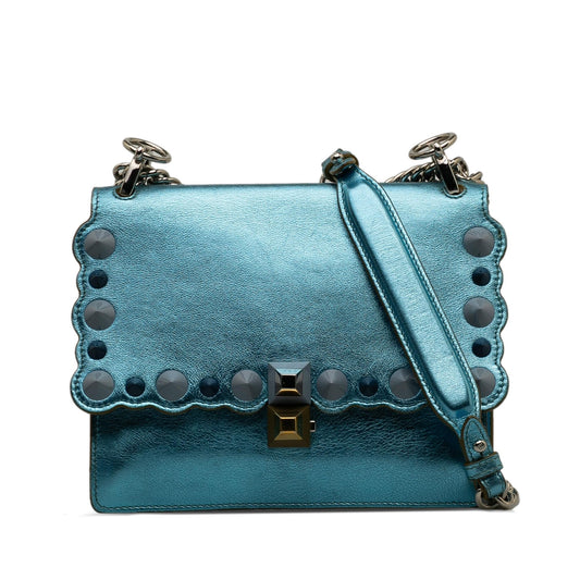 Fendi Studded Scalloped Kan I Crossbody (SHG-CeGCcL)