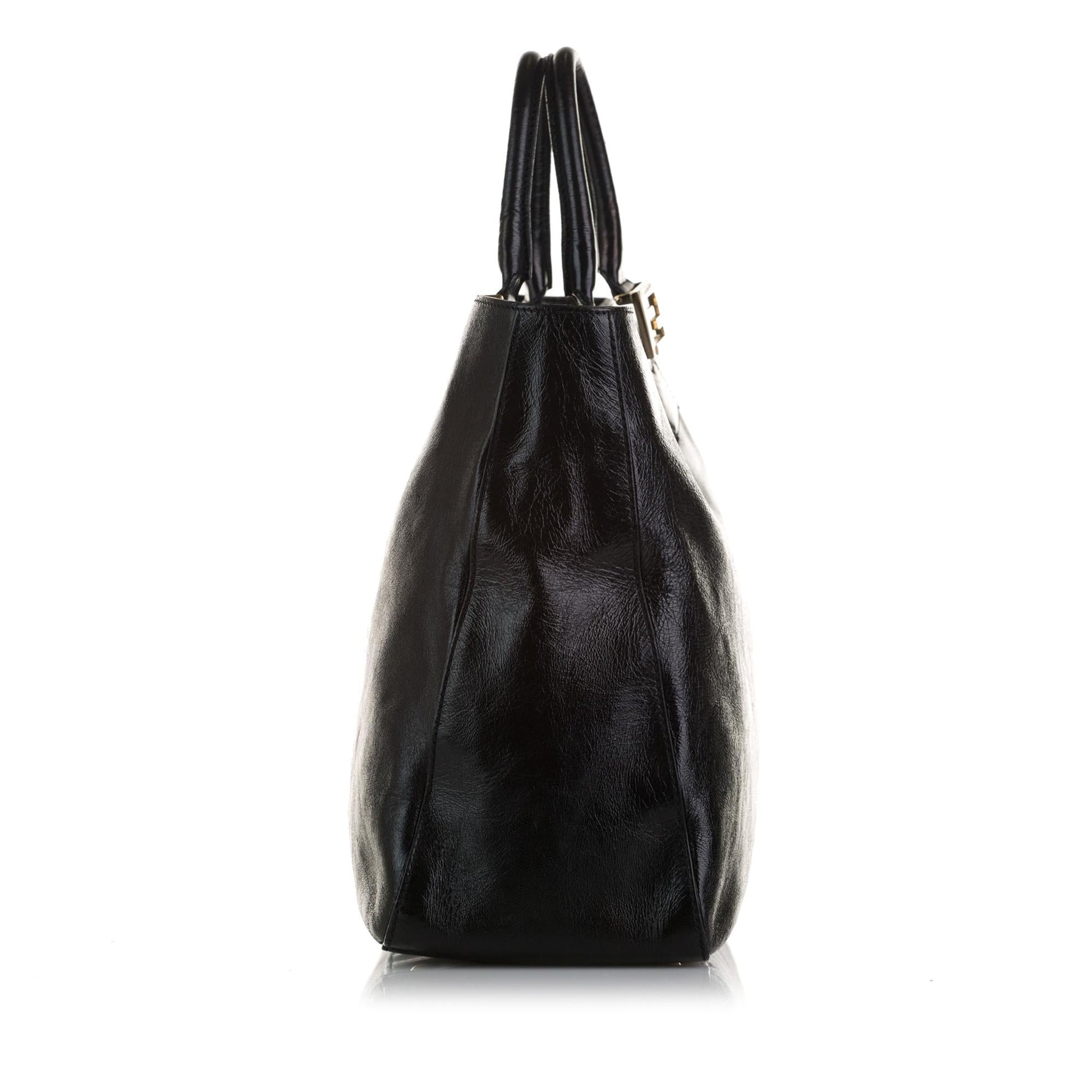 Fendi Twins Leather Tote Bag