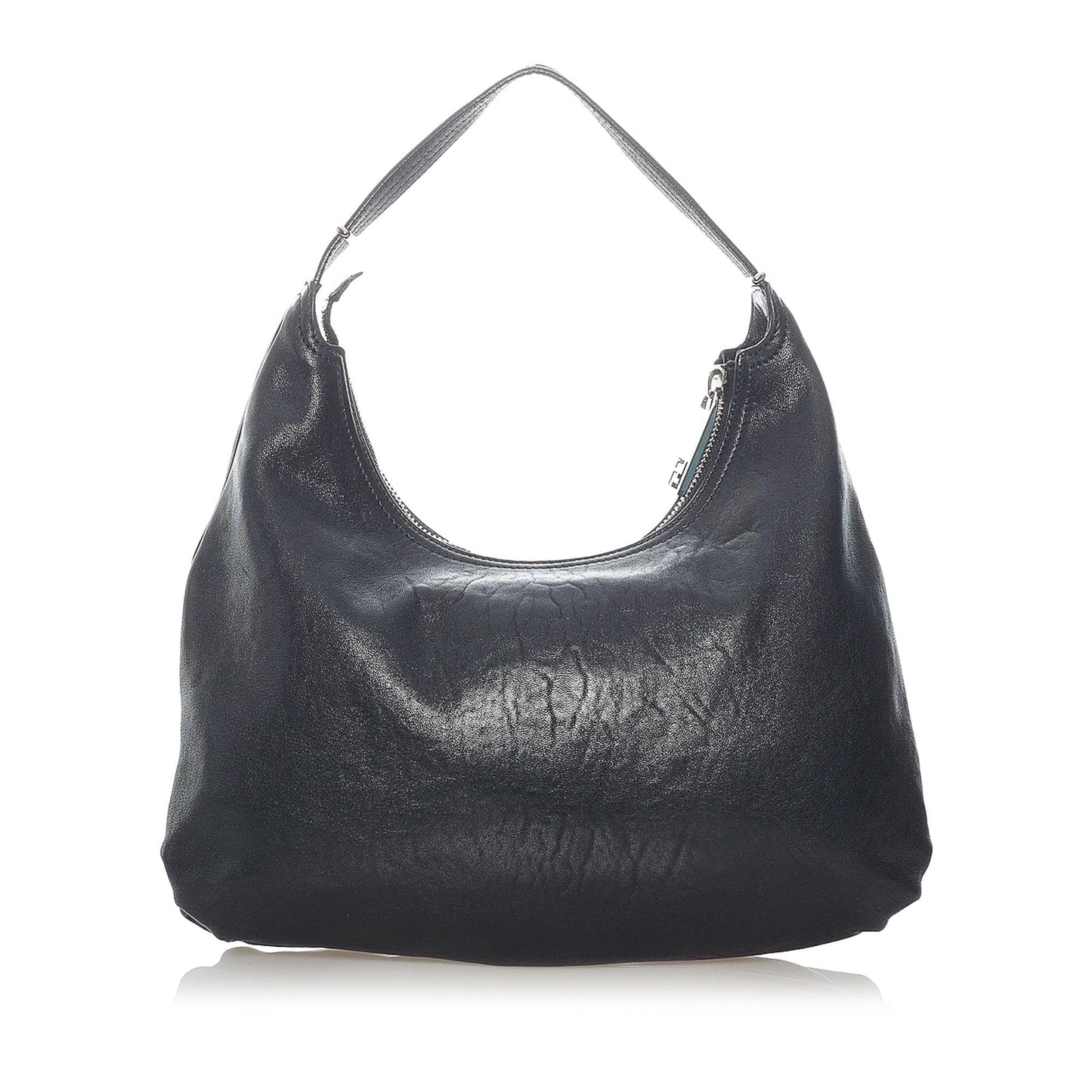 Fendi Unzipped Leather Hobo Bag (SHG-37305)