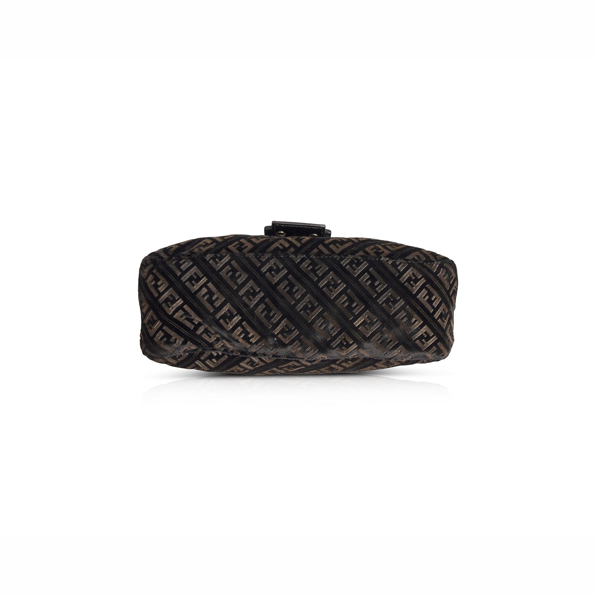Fendi Velvet Zucca Resin Baguette Flap Bag