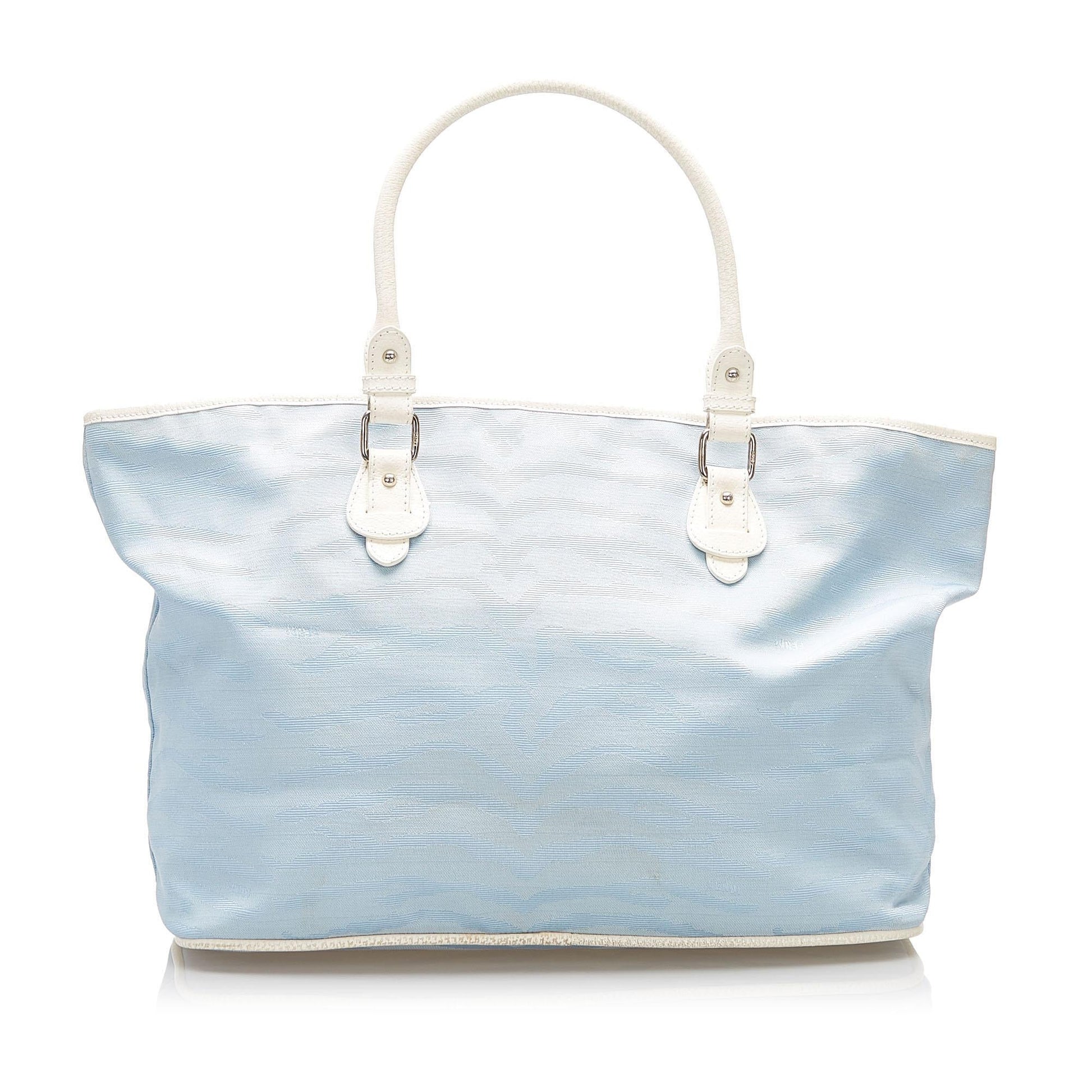 Fendi Zebra Print Canvas Tote Bag