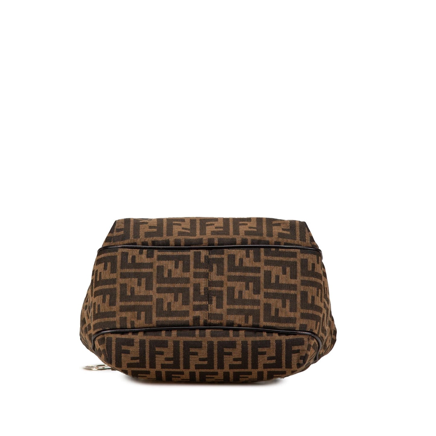 Fendi Zucchino Canvas Double Flap Shoulder Bag