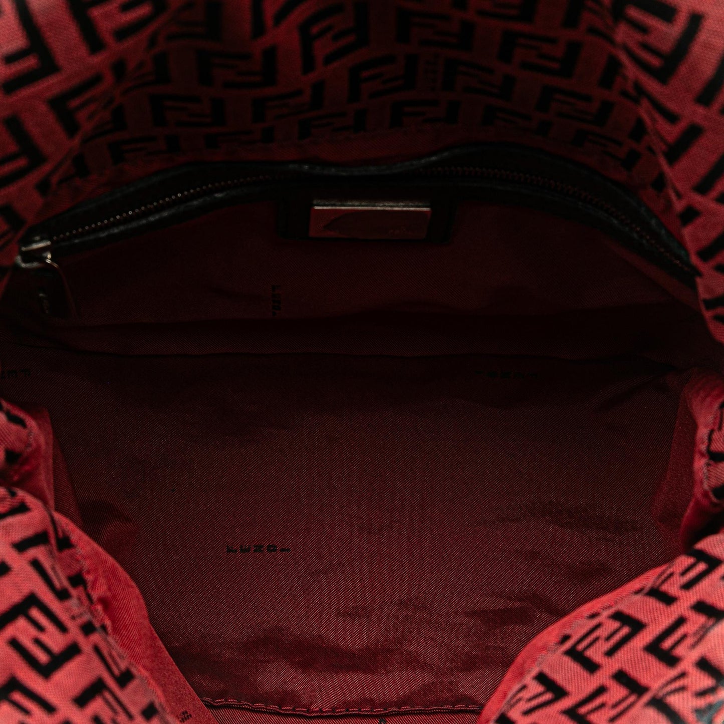 Fendi Zucca Canvas Double Flap Mamma