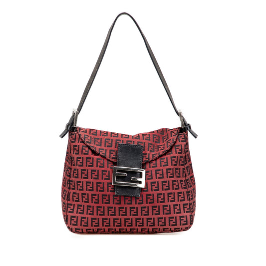 Fendi Zucca Canvas Double Flap Mamma