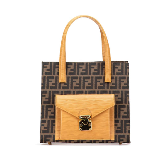 Fendi Zucca Canvas Front Pocket Tote