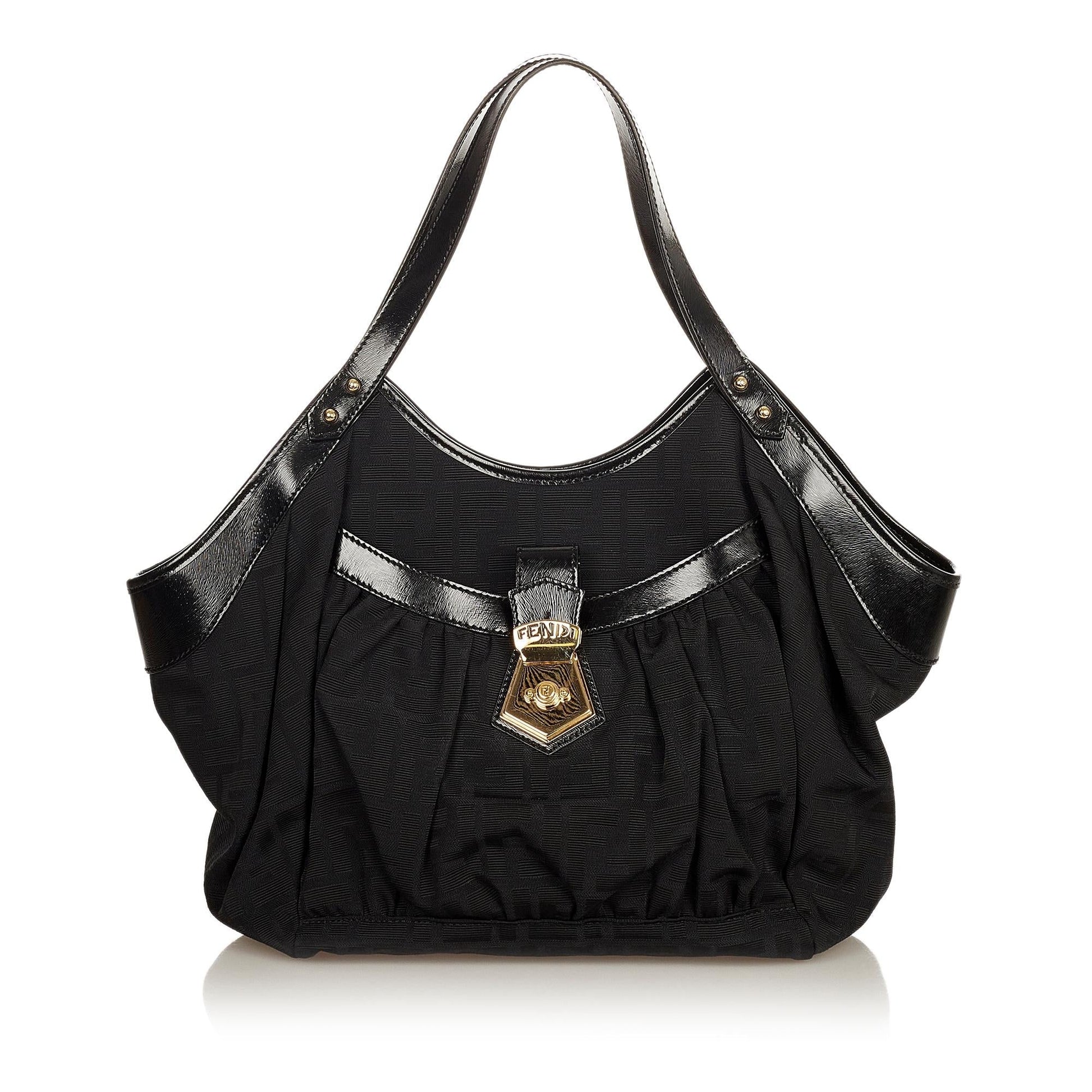 Fendi Zucca Canvas Shoulder Bag