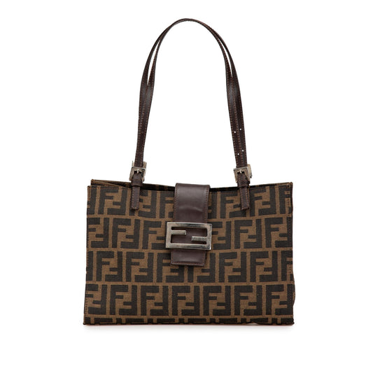 Fendi Zucca Canvas Shoulder Bag