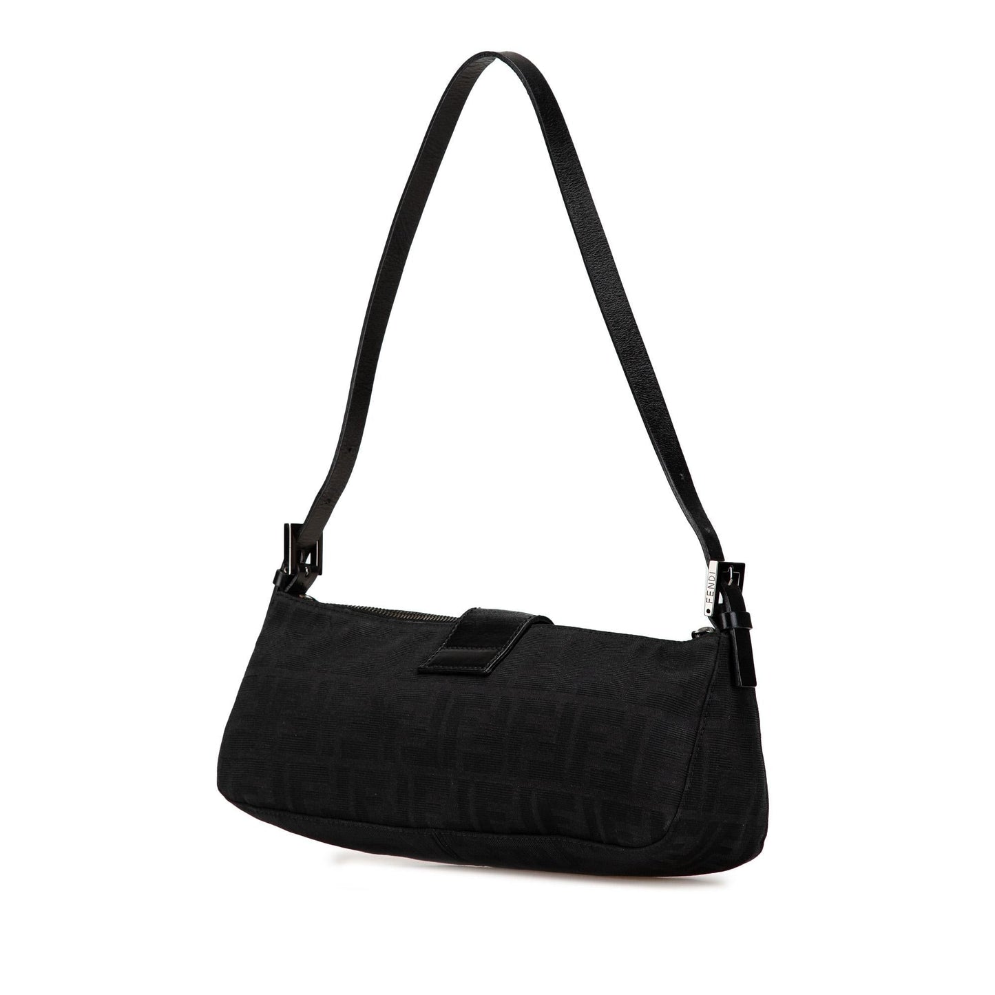 Fendi Zucca Embroidered Canvas Baguette Satchel