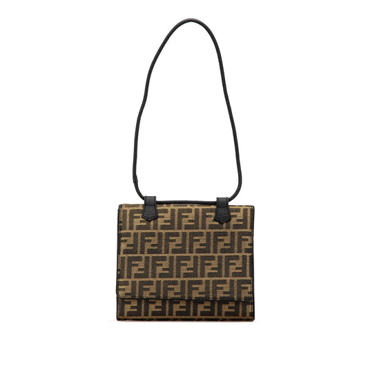 Fendi Zucca Canvas Shoulder Bag