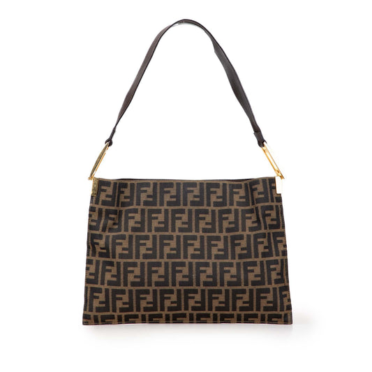 Fendi Zucca Canvas Shoulder Bag
