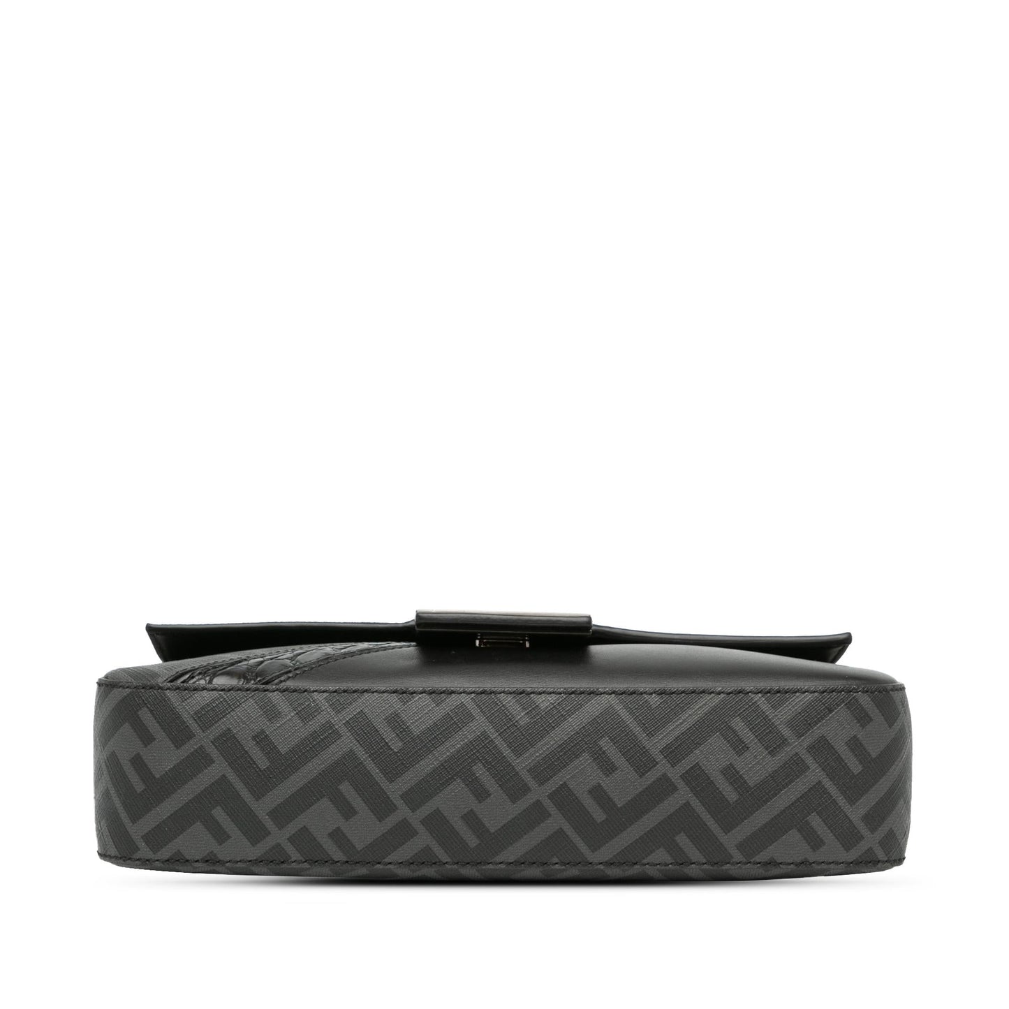 Fendi Zucca Coated Canvas And Calfskin Baguette Satchel