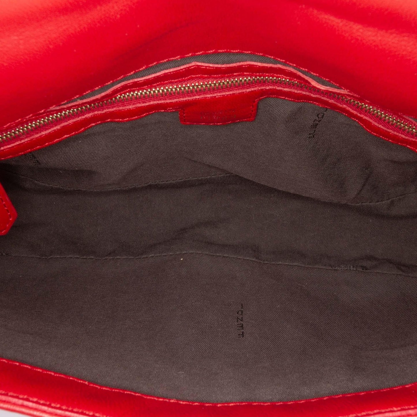Fendi Zucca Embossed Leather Baguette Satchel