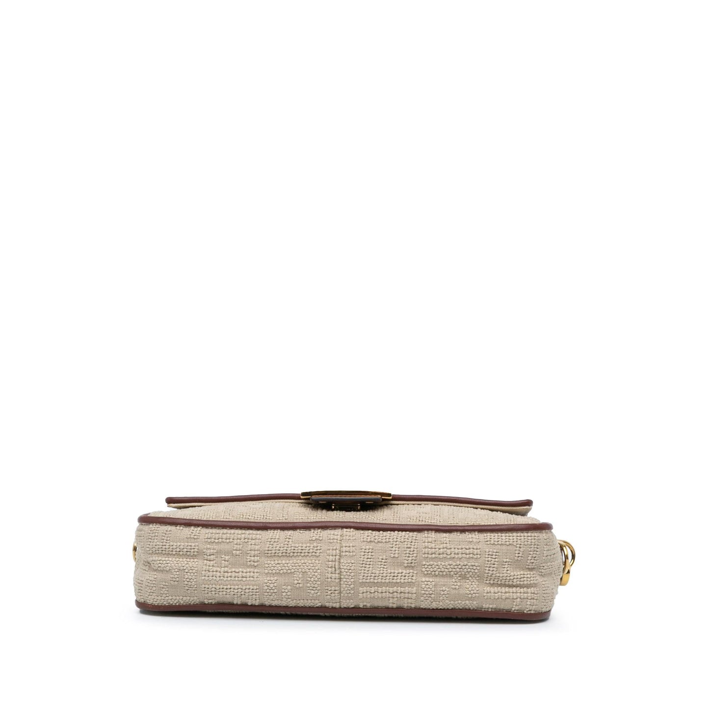 Fendi Zucca Graphic Print Coated Canvas Bikini Girls Baguette Satchel