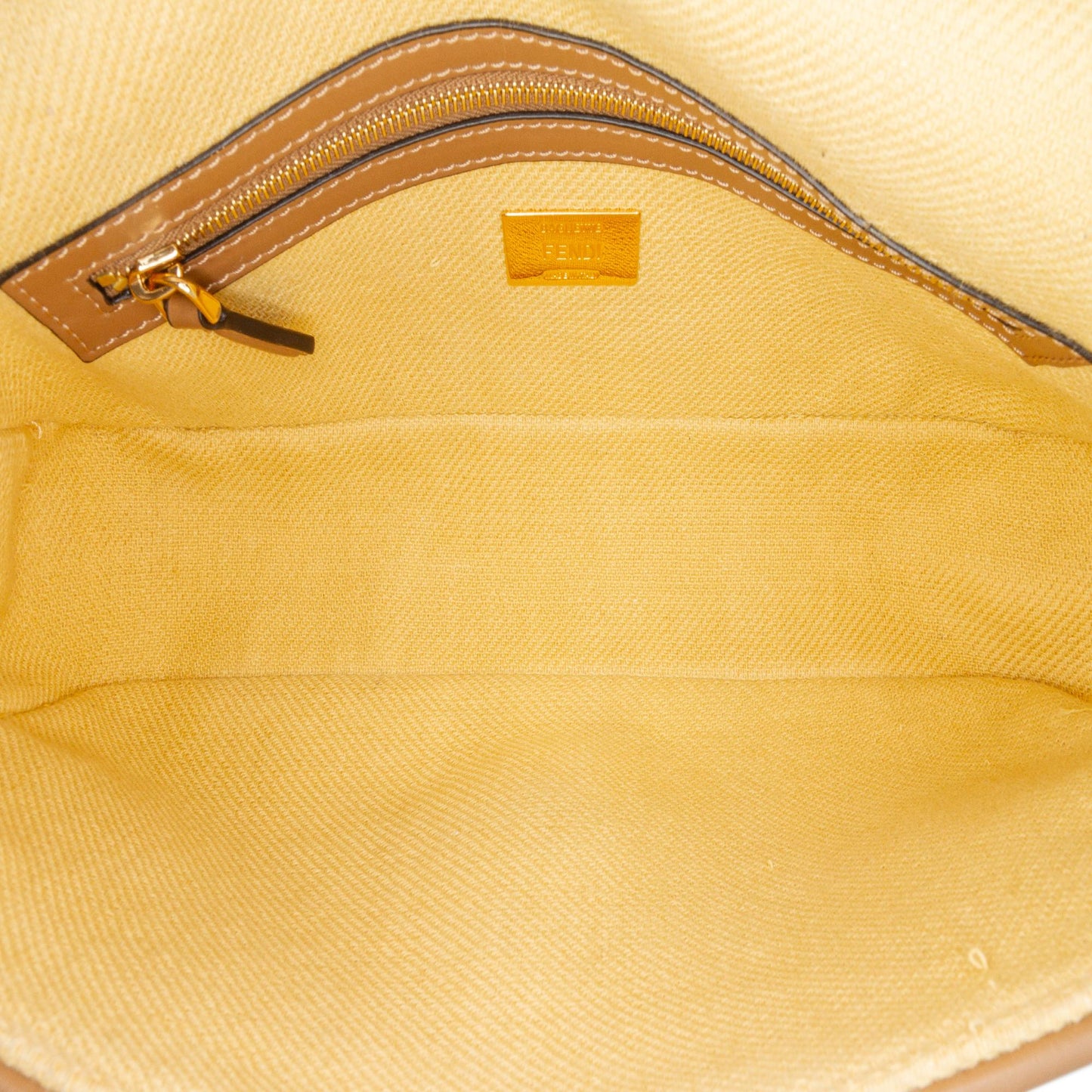 Fendi Zucca Embossed Leather Baguette Satchel