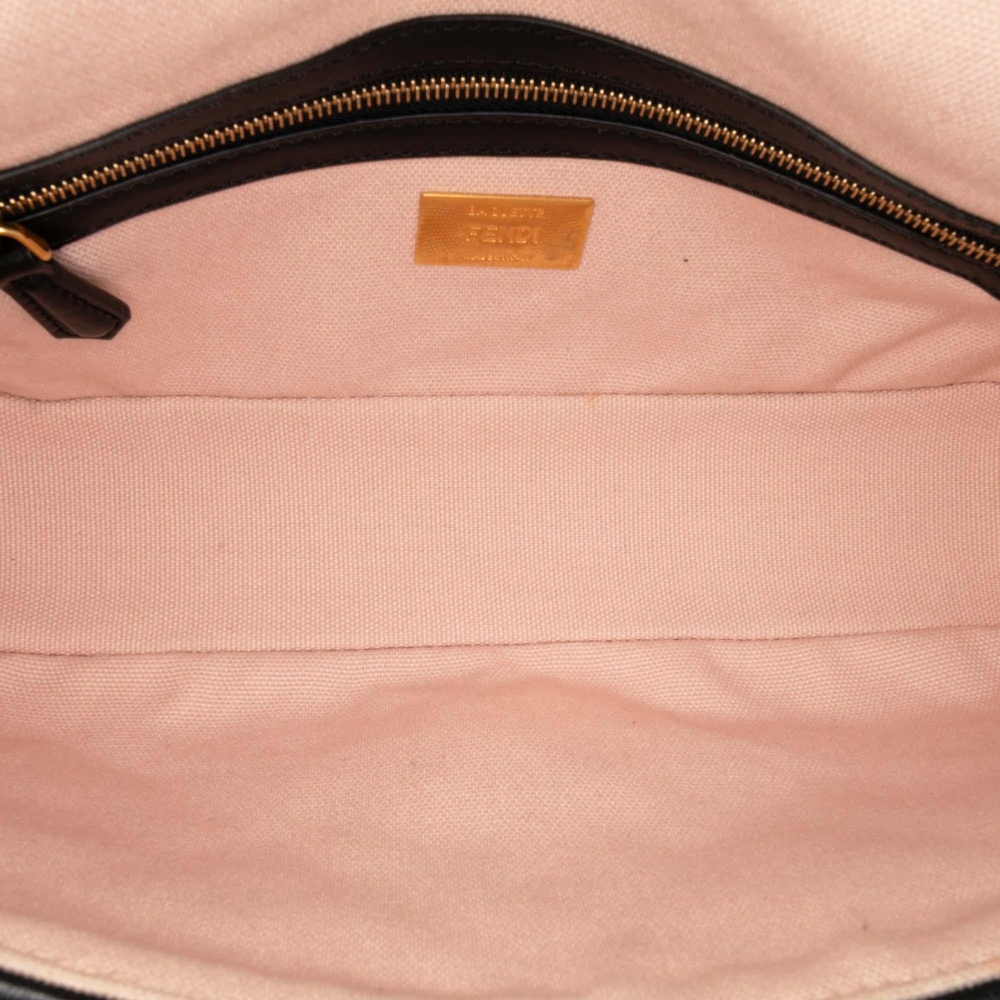 Fendi Mini Zucca Embossed Leather Baguette Satchel