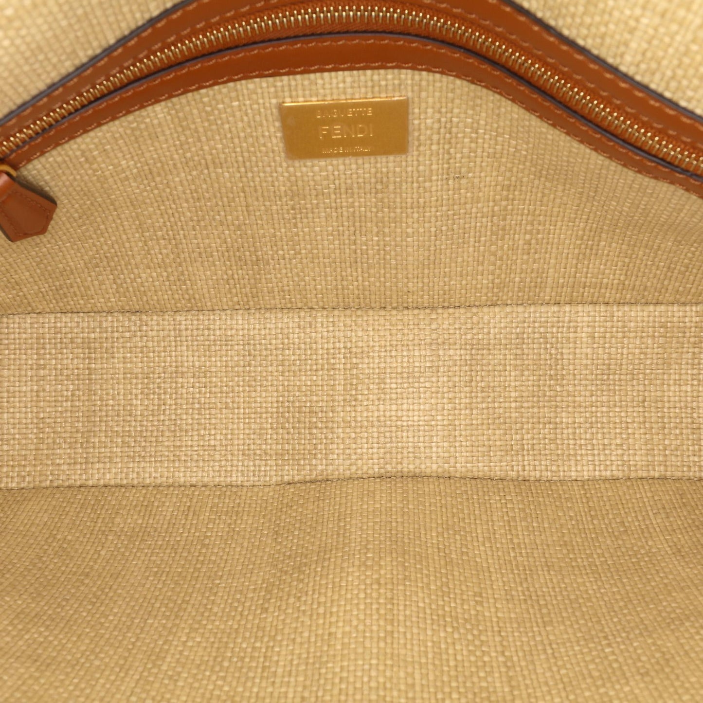 Fendi Zucca Embossed Velvet Baguette Satchel