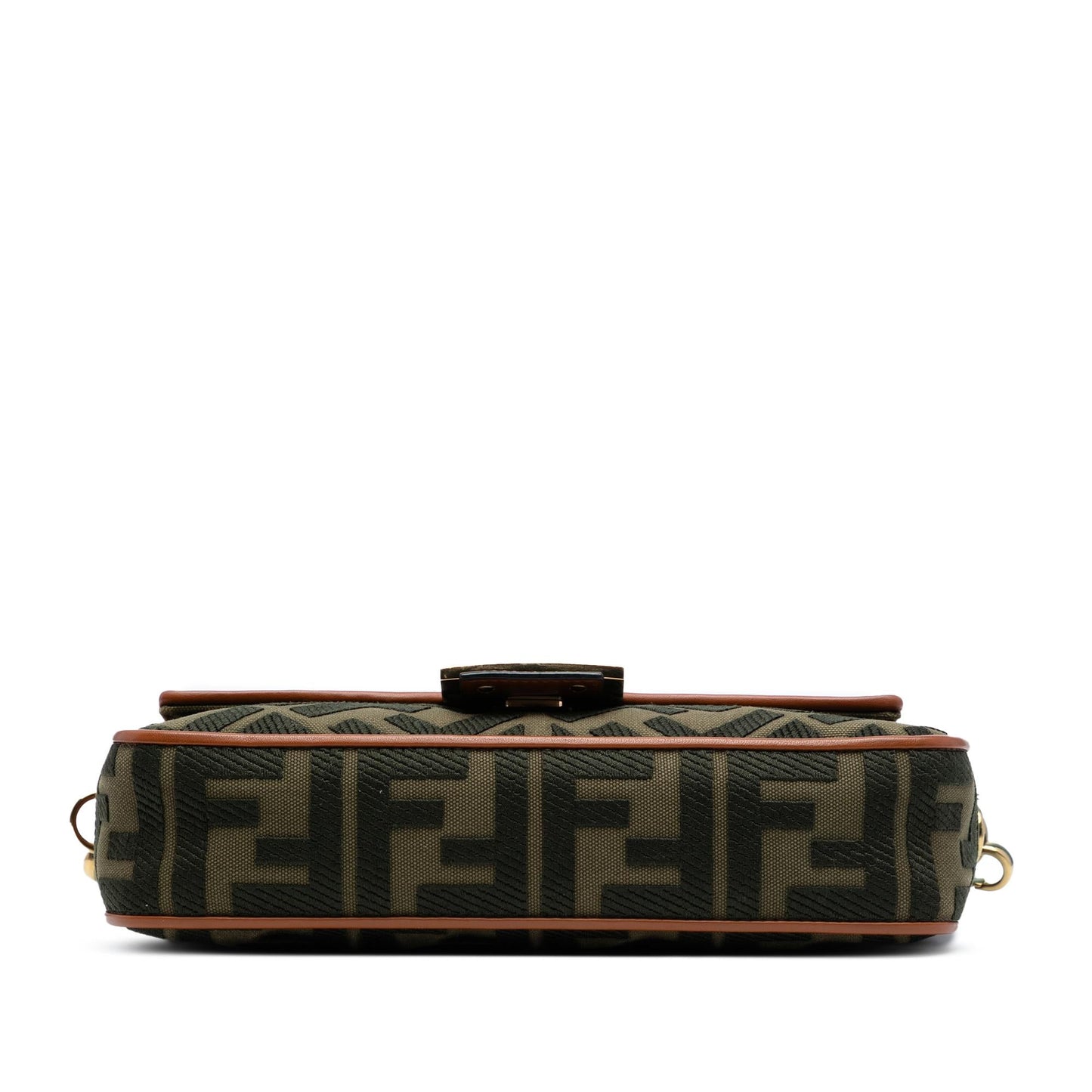 Fendi Mini Zucca Embossed Leather Baguette Satchel