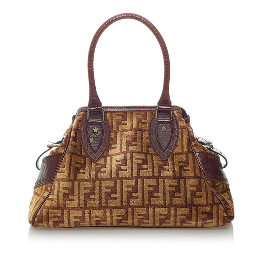 Fendi Zucca Etniko Canvas Handbag