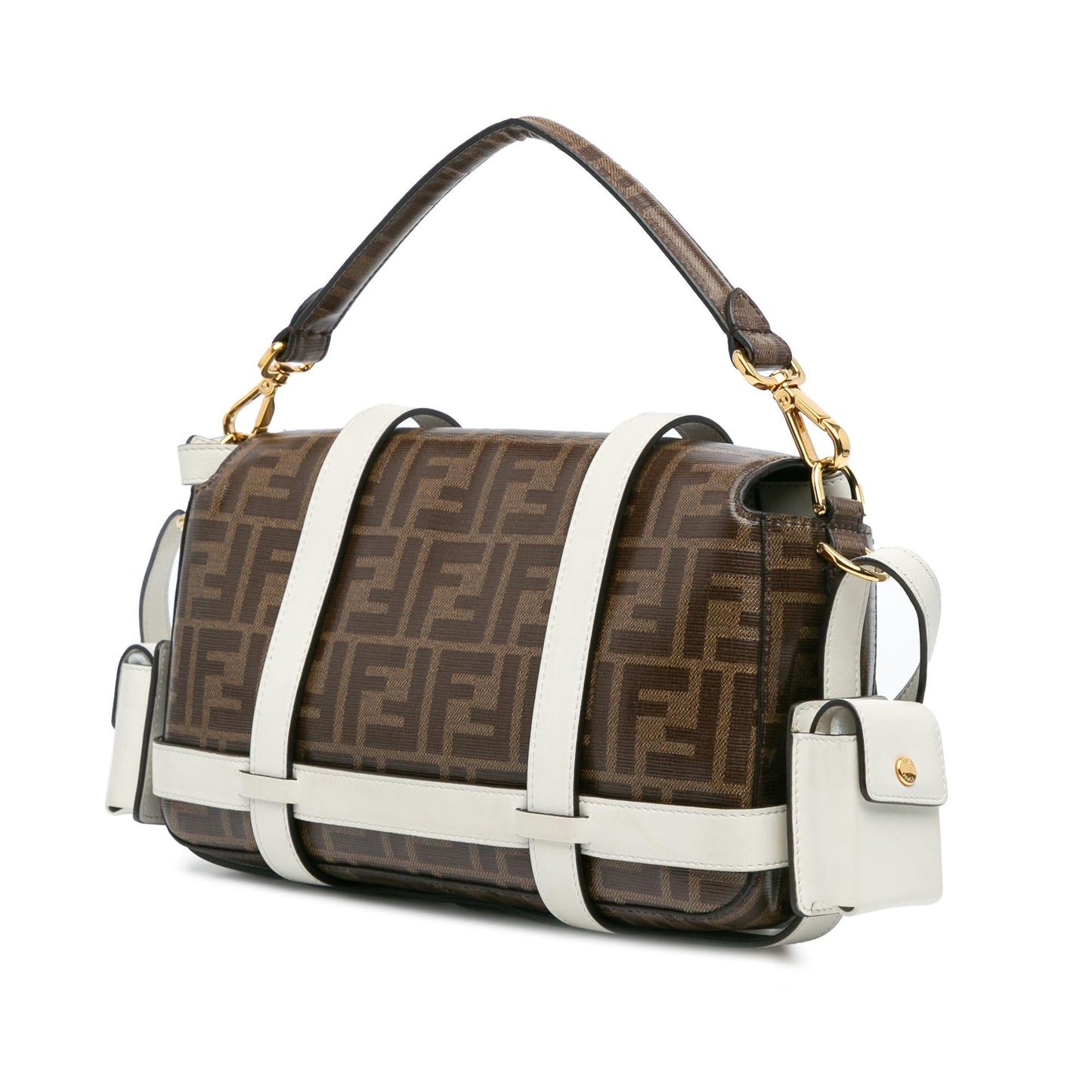 Fendi Striped Jersey Baguette Satchel