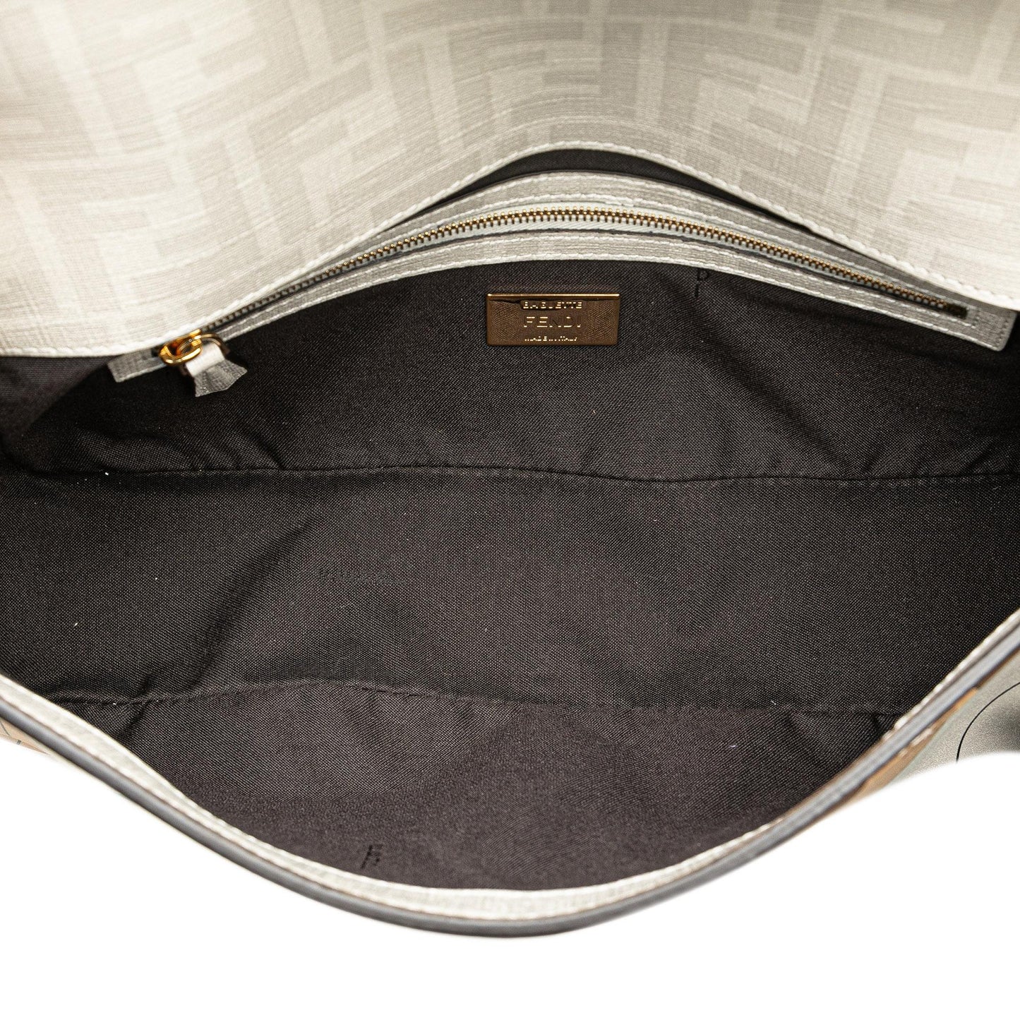 Fendi Striped Jersey Baguette Satchel
