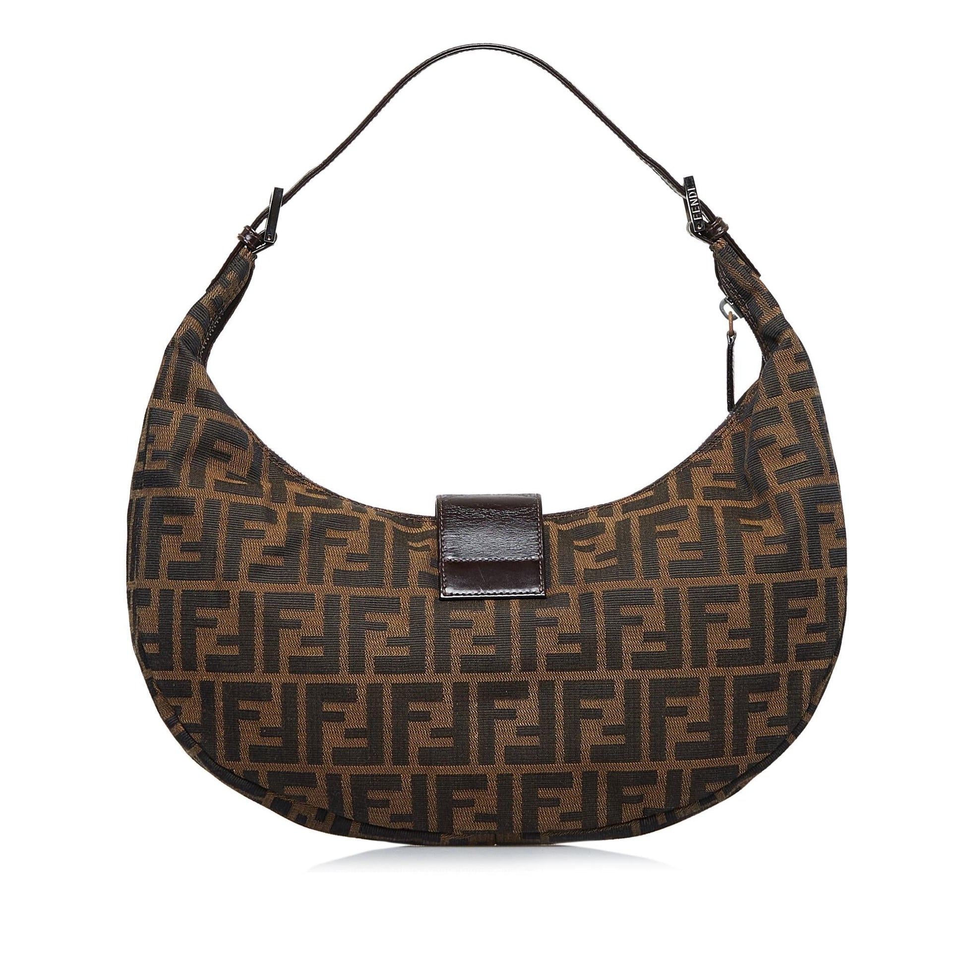 Fendi Zucca Half Moon Hobo