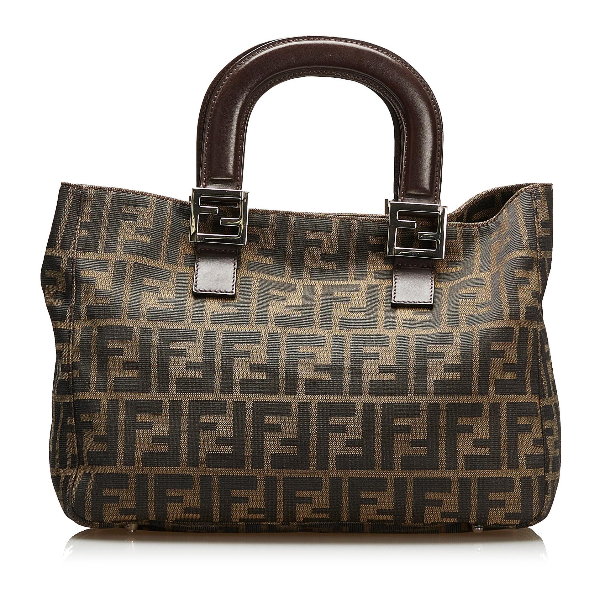 Fendi Zucca Handle Handbag
