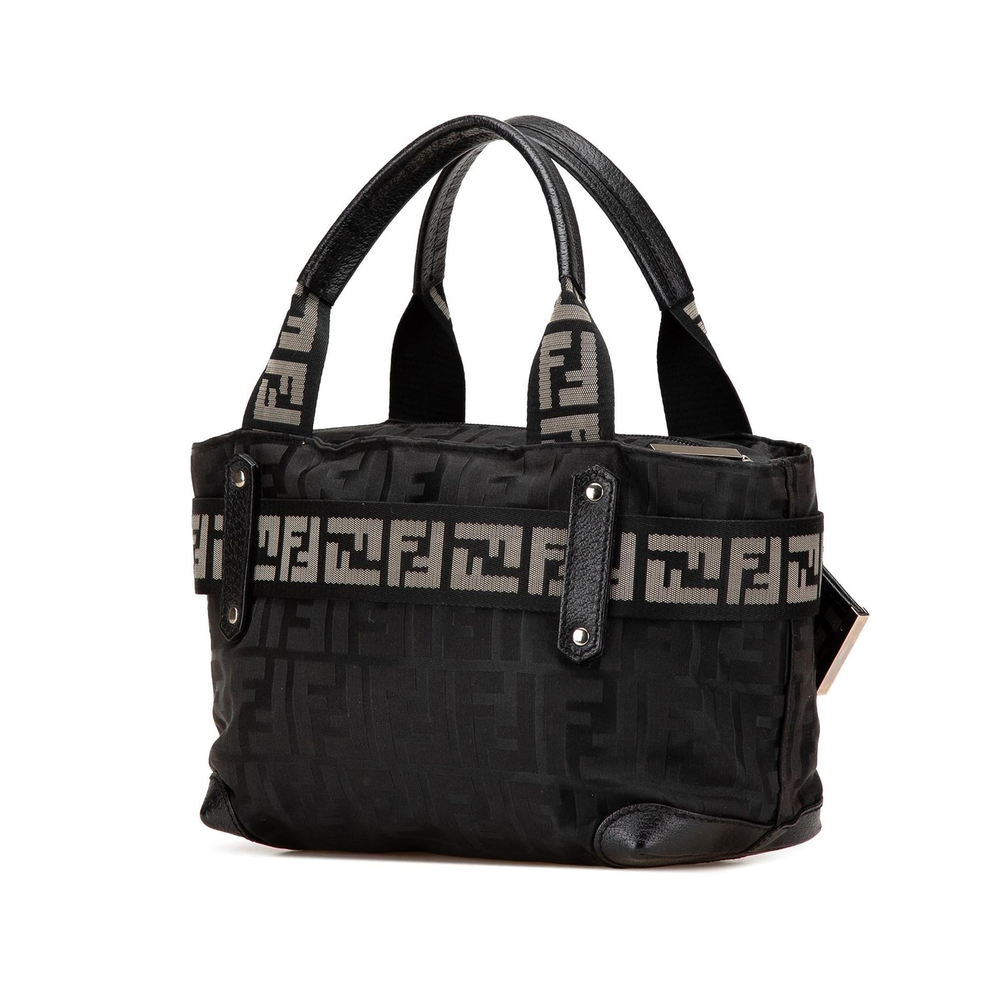 Fendi Leather Debossed Logo Bucket Bag