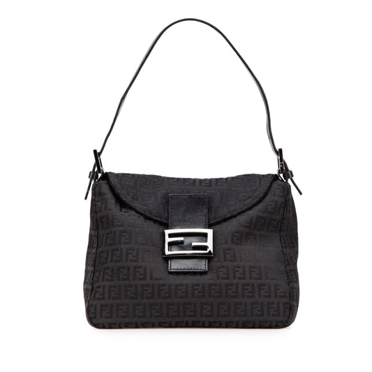 Fendi Zucchino Canvas Double Flap Mamma