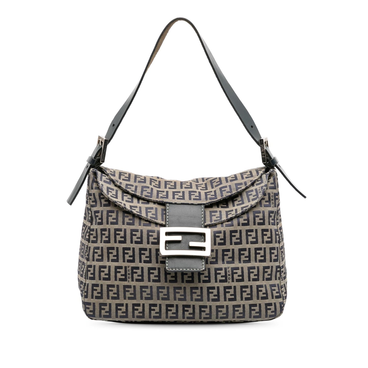 Fendi Zucchino Canvas Double Flap Mamma