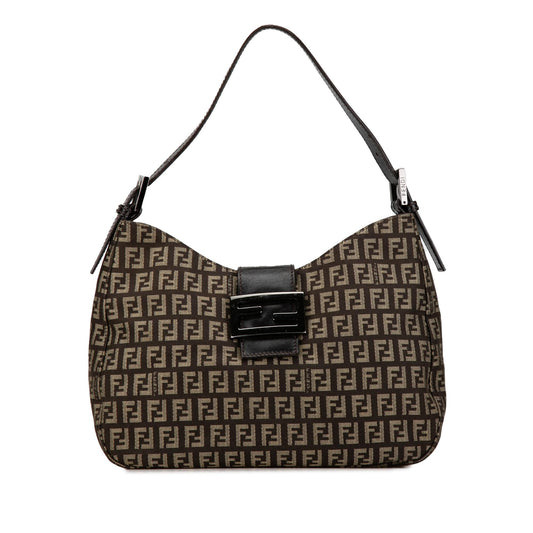 Fendi Zucchino Canvas Shoulder Bag (SHG-P7VQCL)