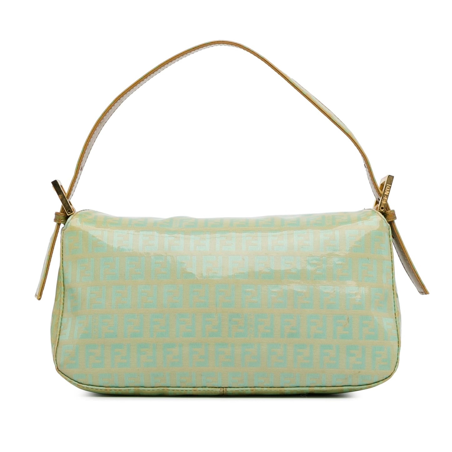 Fendi Zucchino Crystal Double Flap Shoulder Bag (SHG-mrDrwo)