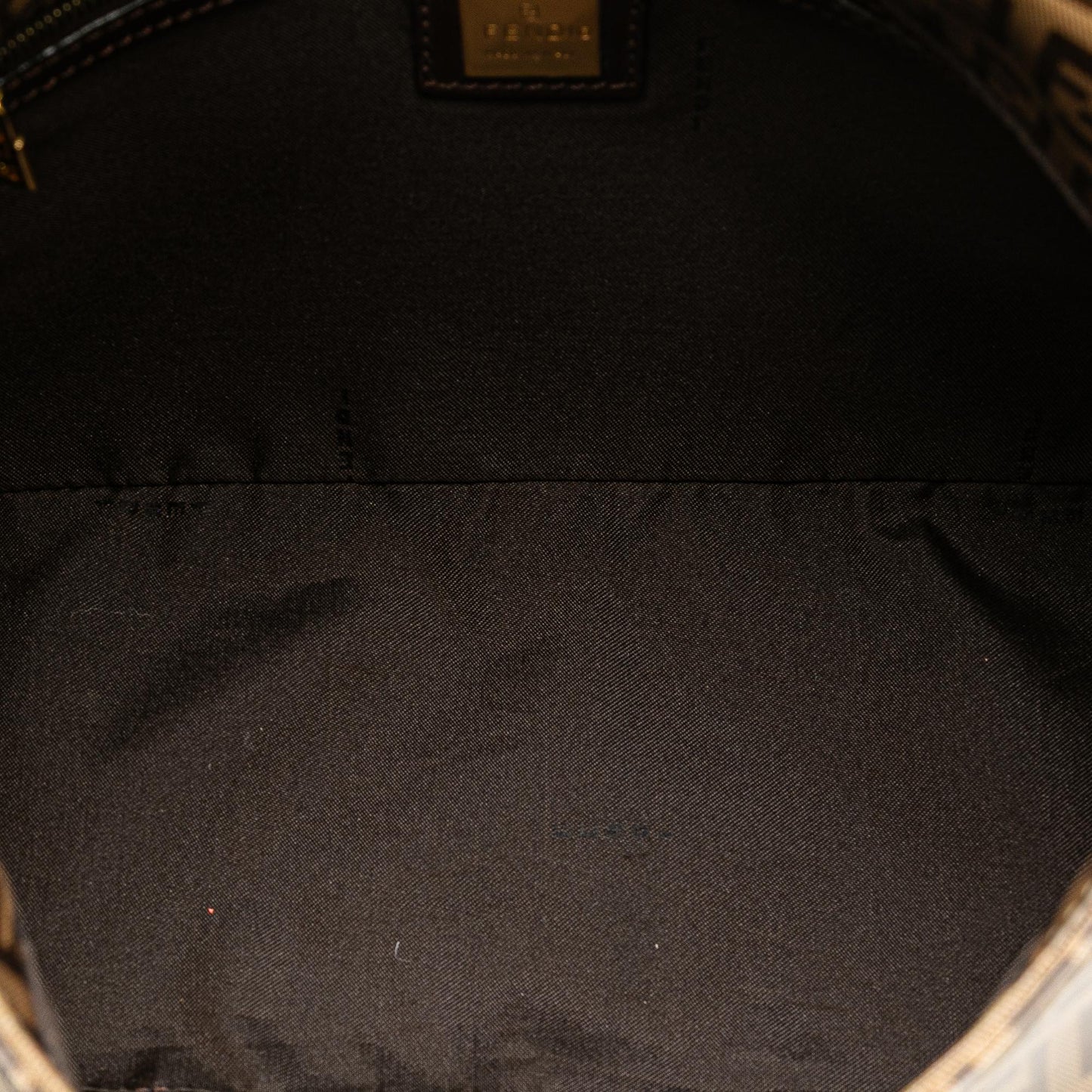 Fendi Mini Zucca Embossed Leather Baguette Satchel