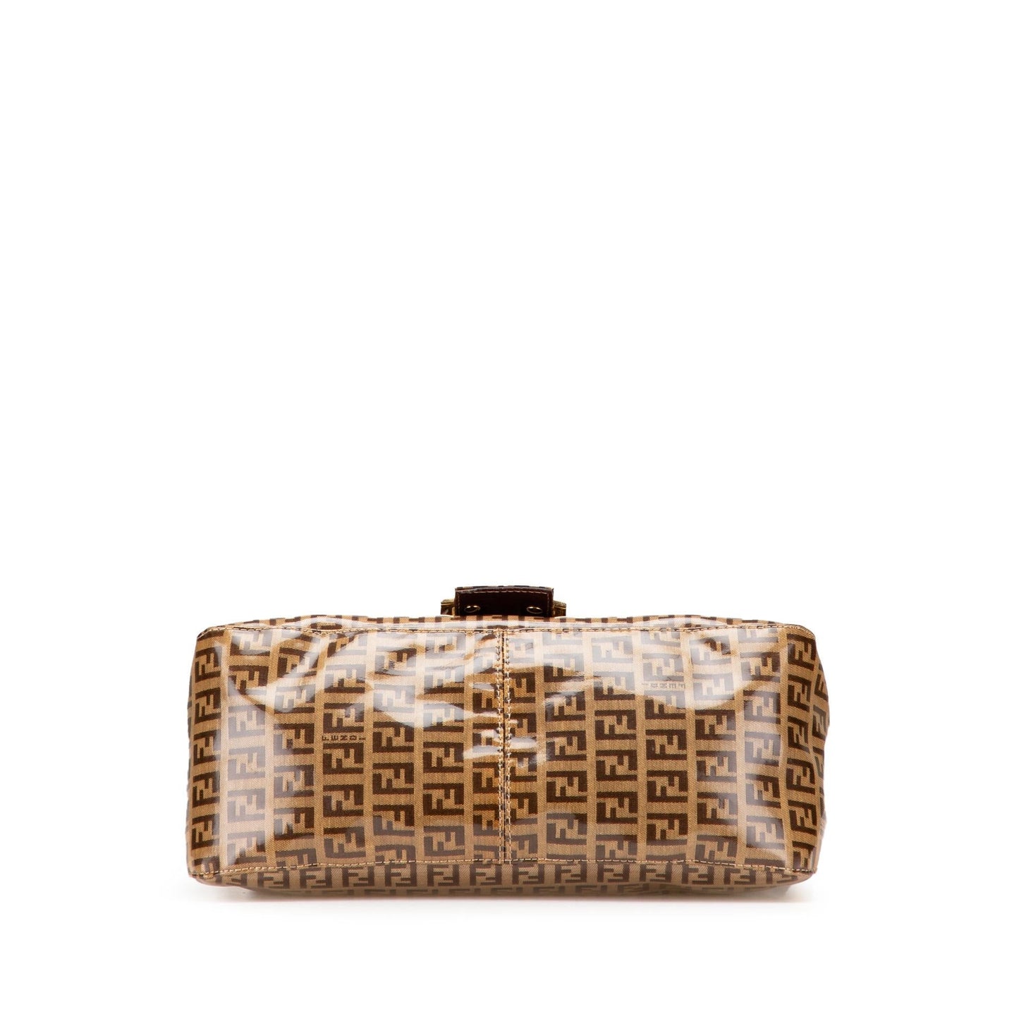 Fendi Zucchino Canvas Double Flap Shoulder Bag