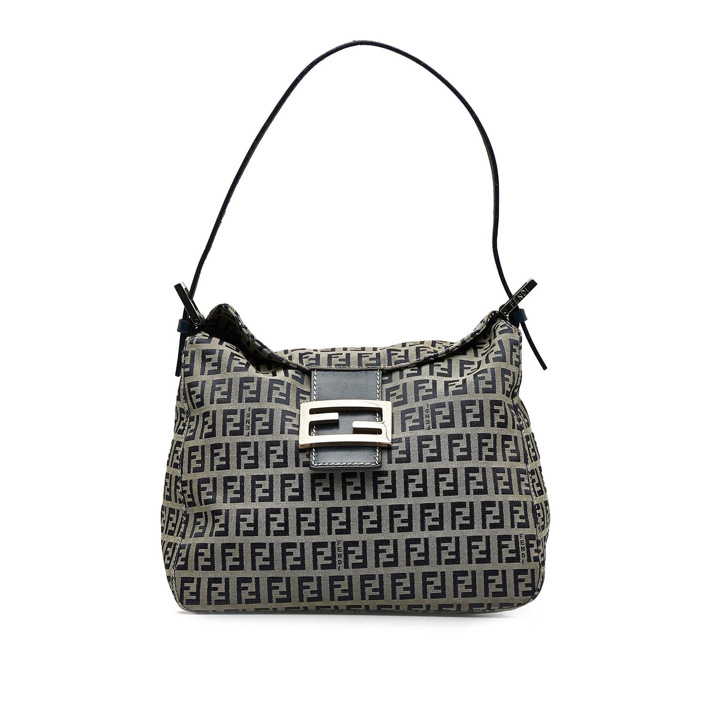 Fendi Zucchino Double Flap Shoulder Bag