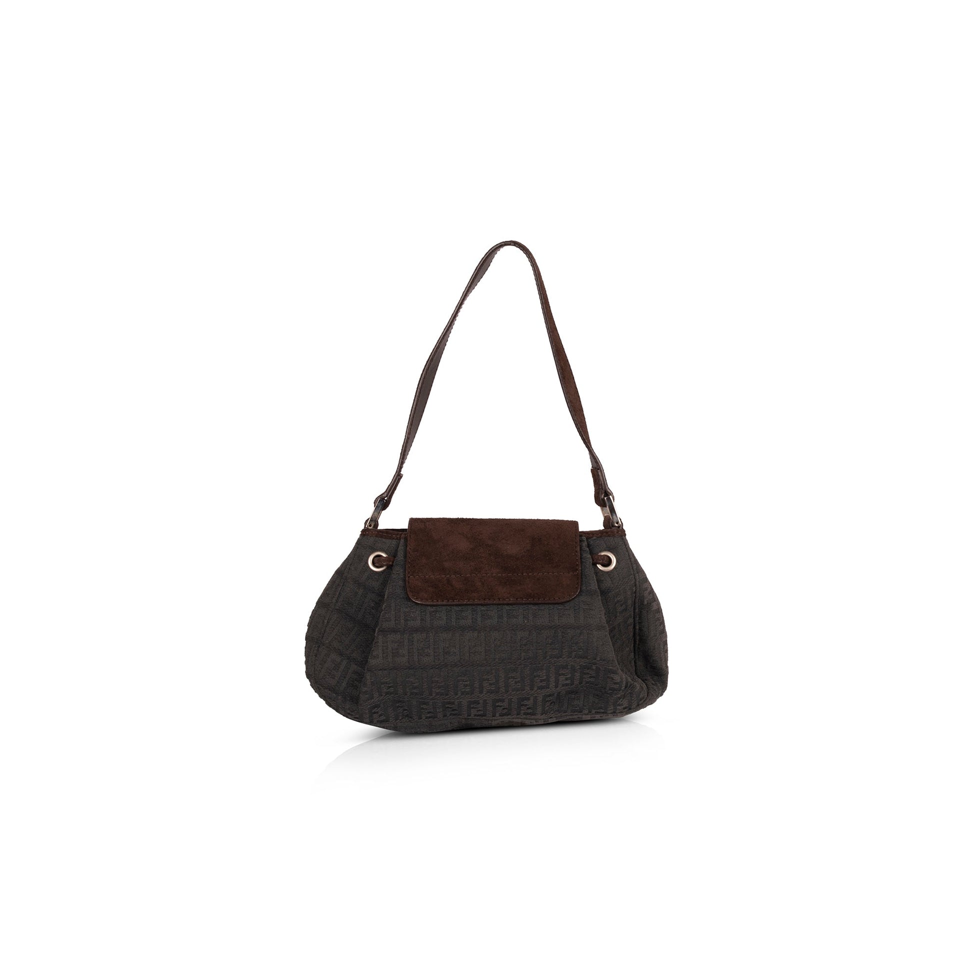 Fendi Zucchino Drawstring Flap Bag
