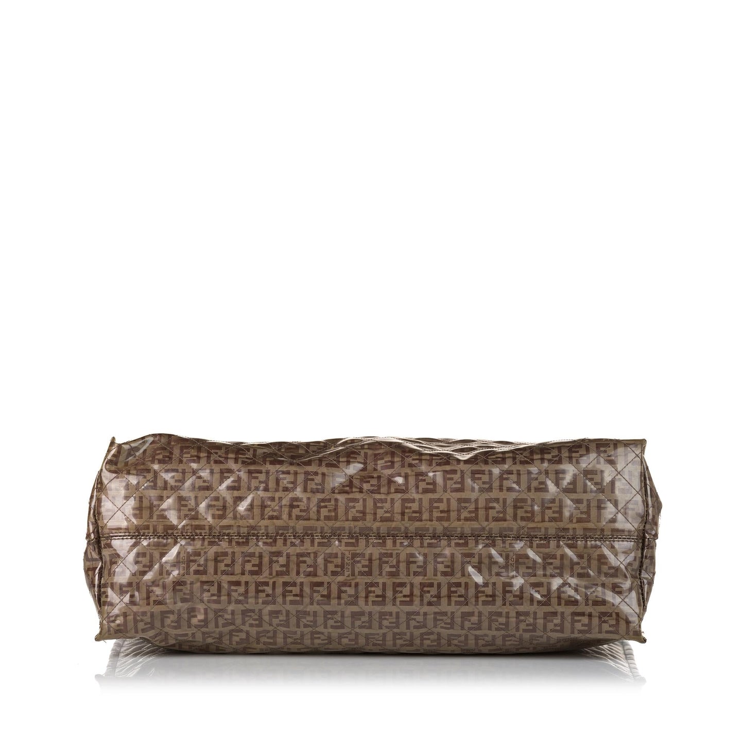 Fendi Zucca Embroidered Canvas Baguette Satchel